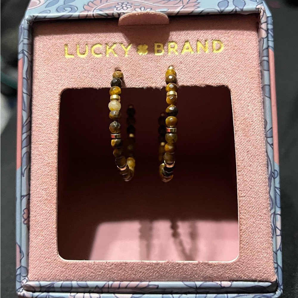 Lucky Brand Brown Beaded Earrings